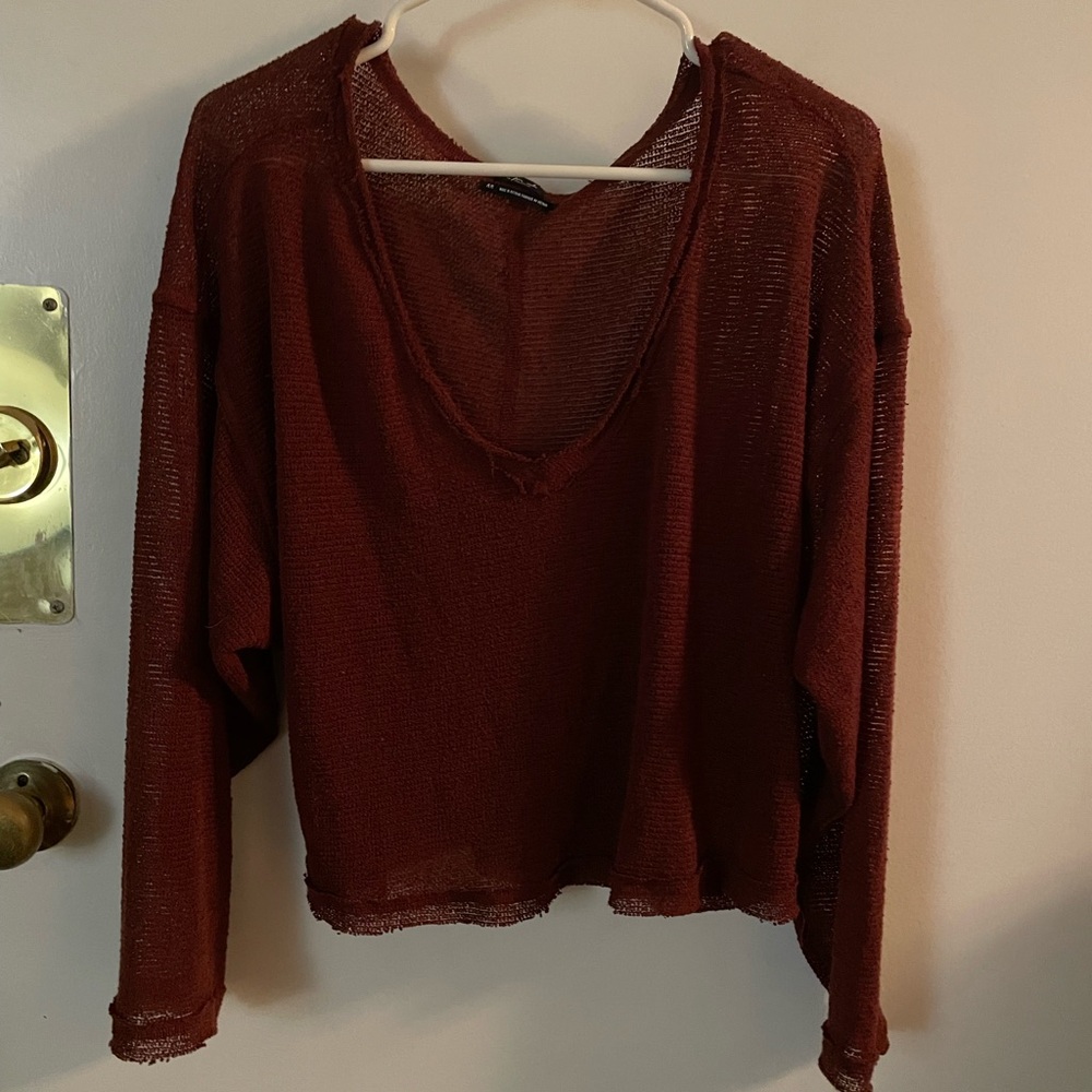 Urban Outfitters out from under cropped lightweight sweater